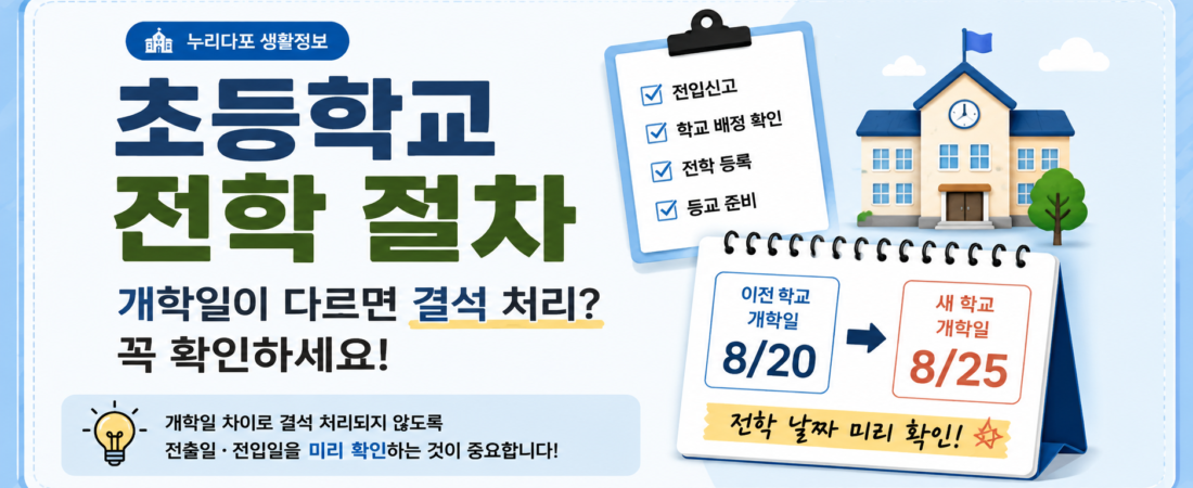 초등학교 전학 절차|개학일이 다르면 결석 처리? 꼭 확인하세요