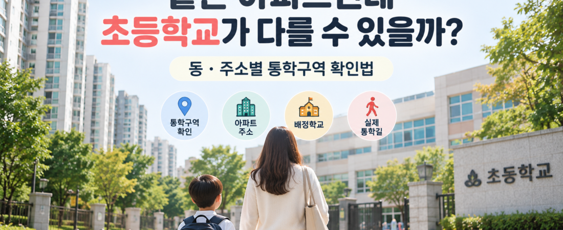 같은 아파트인데 초등학교가 다를 수 있을까?|이사 전 통학구역 확인법