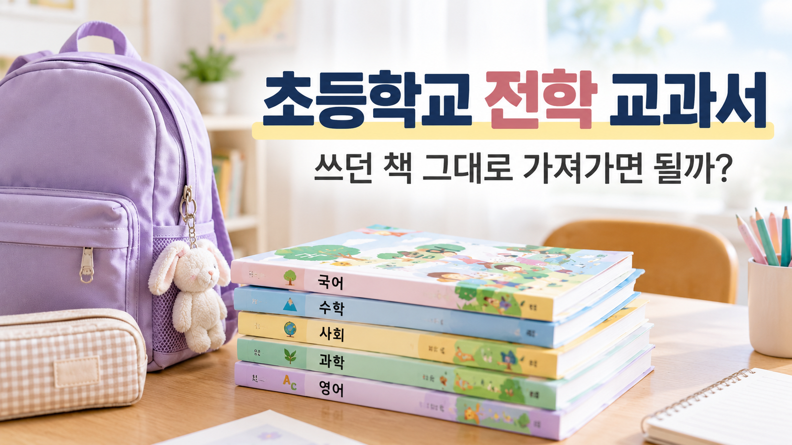 초등학교 전학 교과서｜쓰던 책 그대로 가져가면 될까?